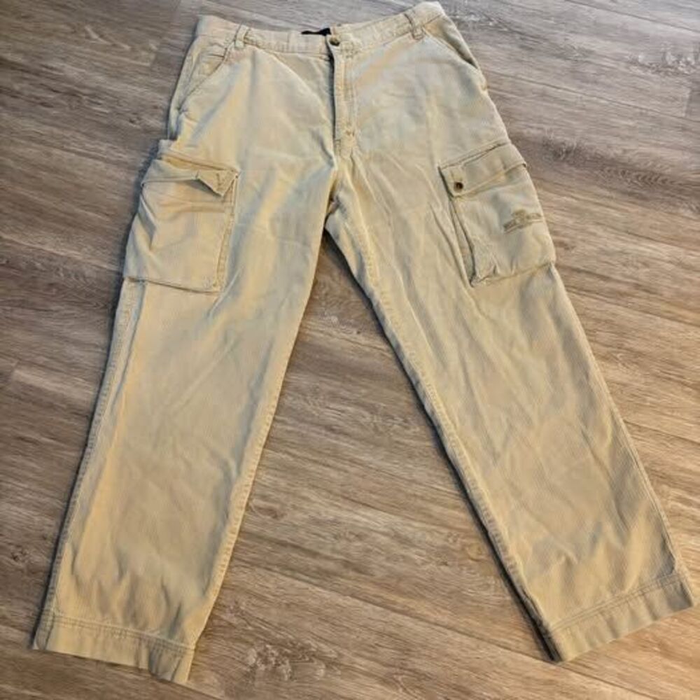 Vintage Wu Wear corduroy cargo pants — men's size 36.
Wu Wear Outfitters "Since